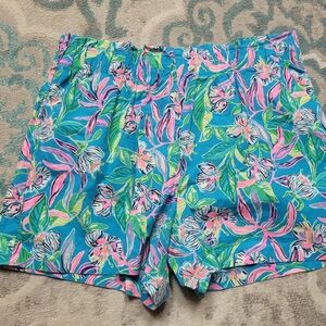 Lilly Pulitzer 4in Dalci Stretch High Rise Short In Formentera Turquoise